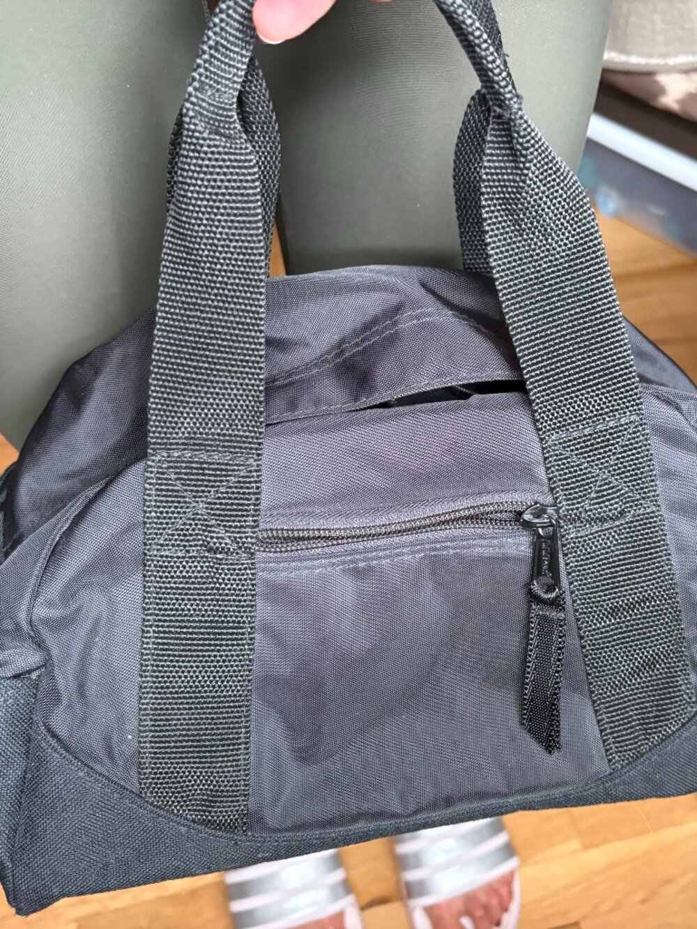 L.L. Bean nylon and canvas satchel-style tote